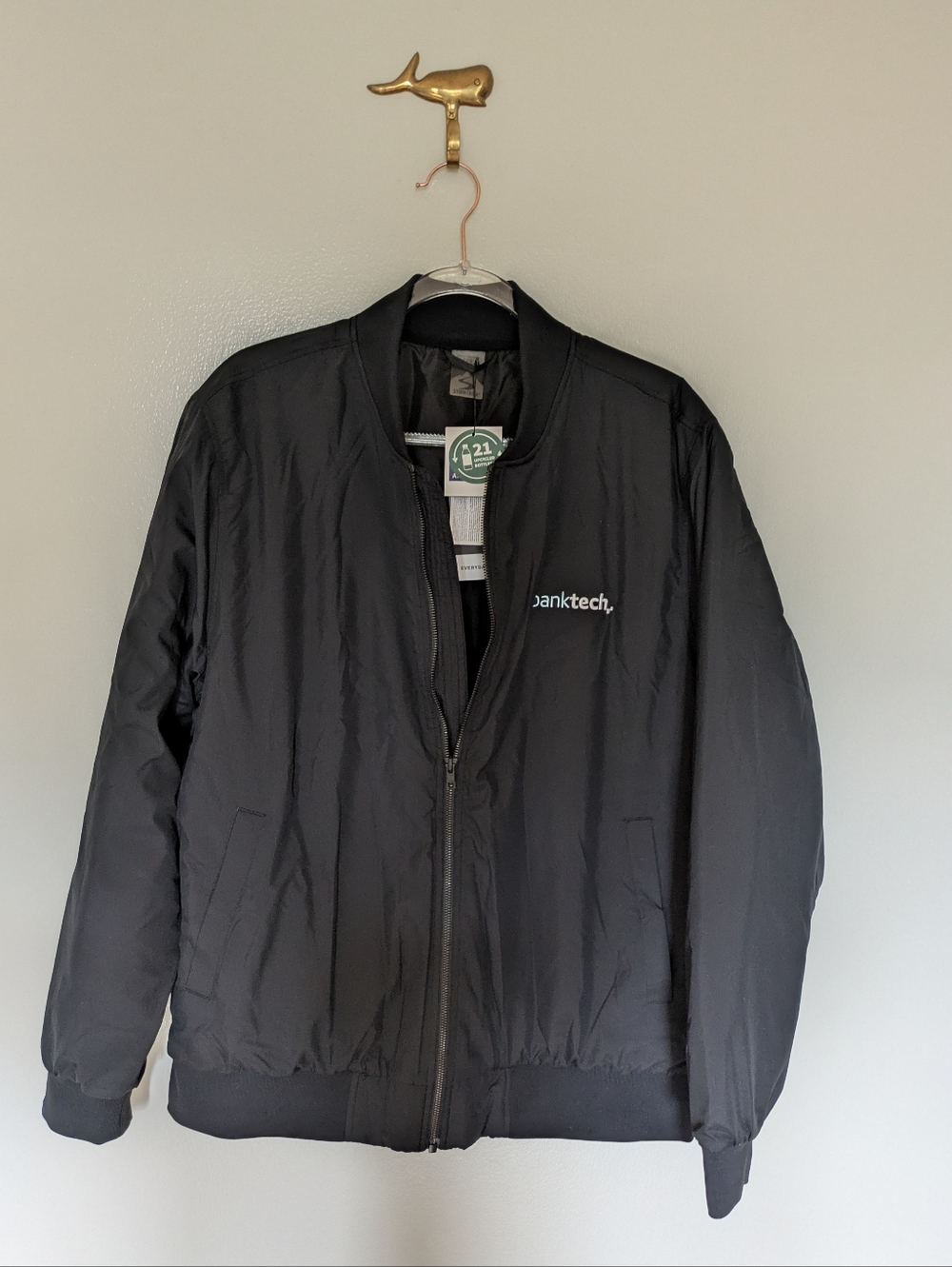 Storm Creek Aviator Bomber Jacket Black Everyday Eco Style 3050 Large